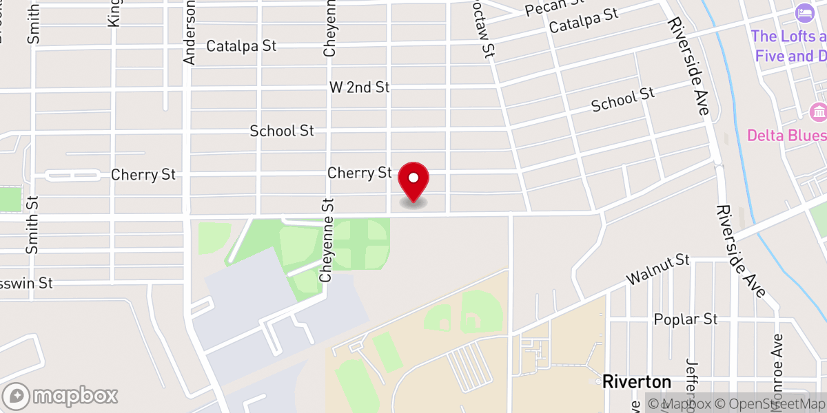 Map showing location of Spruce Street Baptist Church