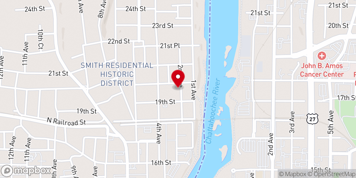 Map showing location of Faithful Missionary Baptist Church