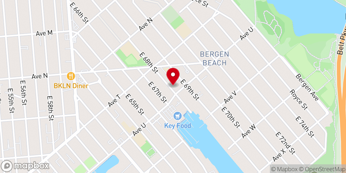 Map showing location of Temple Sholom