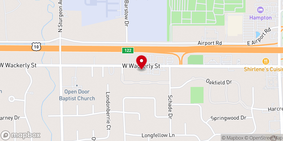 Map showing location of Church of Midland