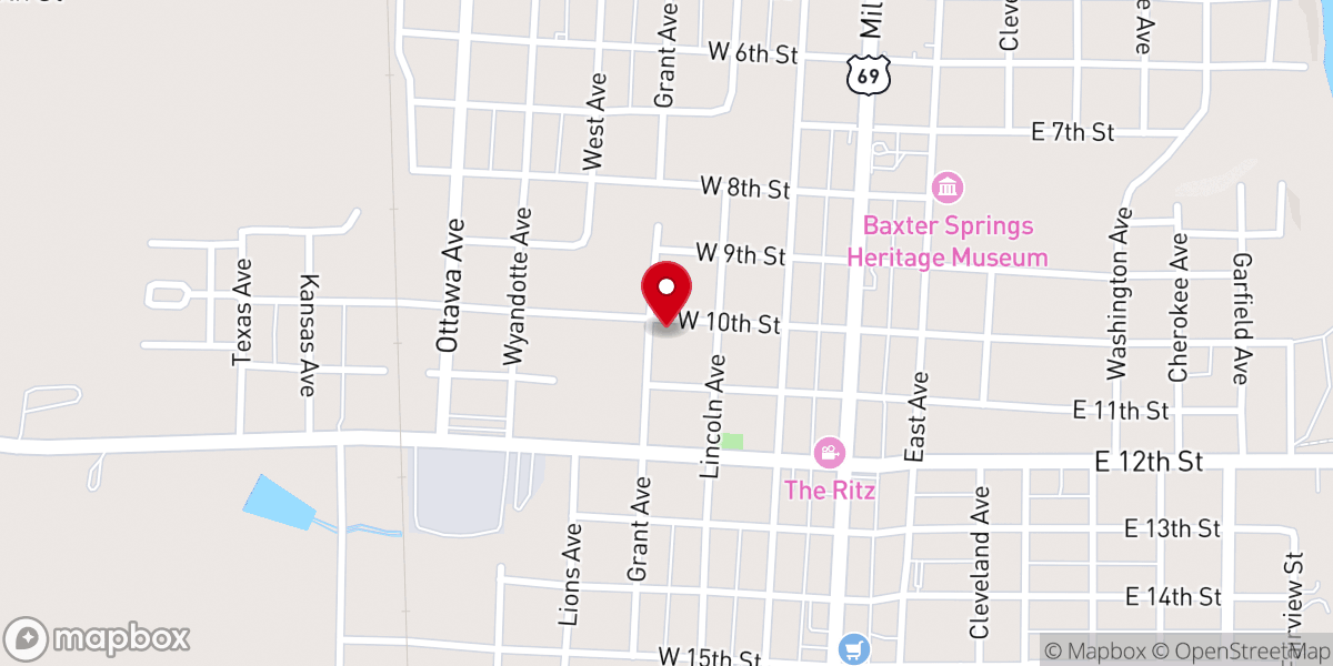 Map showing location of Apostolic Faith Bible College