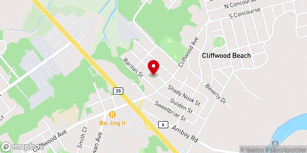 Map showing location of New Light Baptist Community