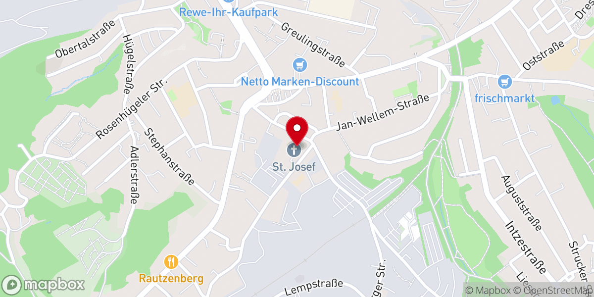 Map showing location of St. Josef