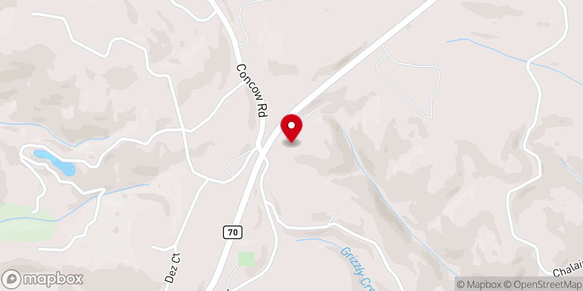 Map showing location of Calvary Concow