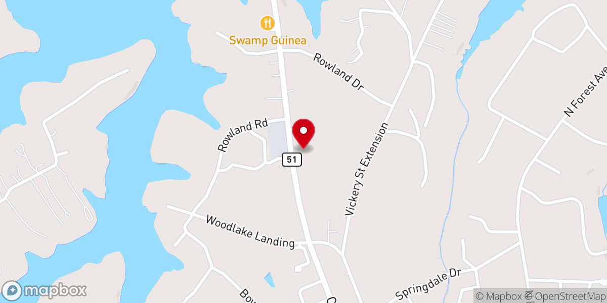 Map showing location of Christ's Church of Hartwell