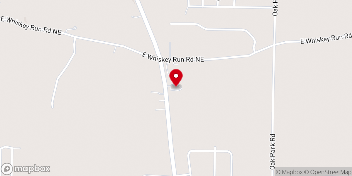 Map showing location of Victory Baptist Church
