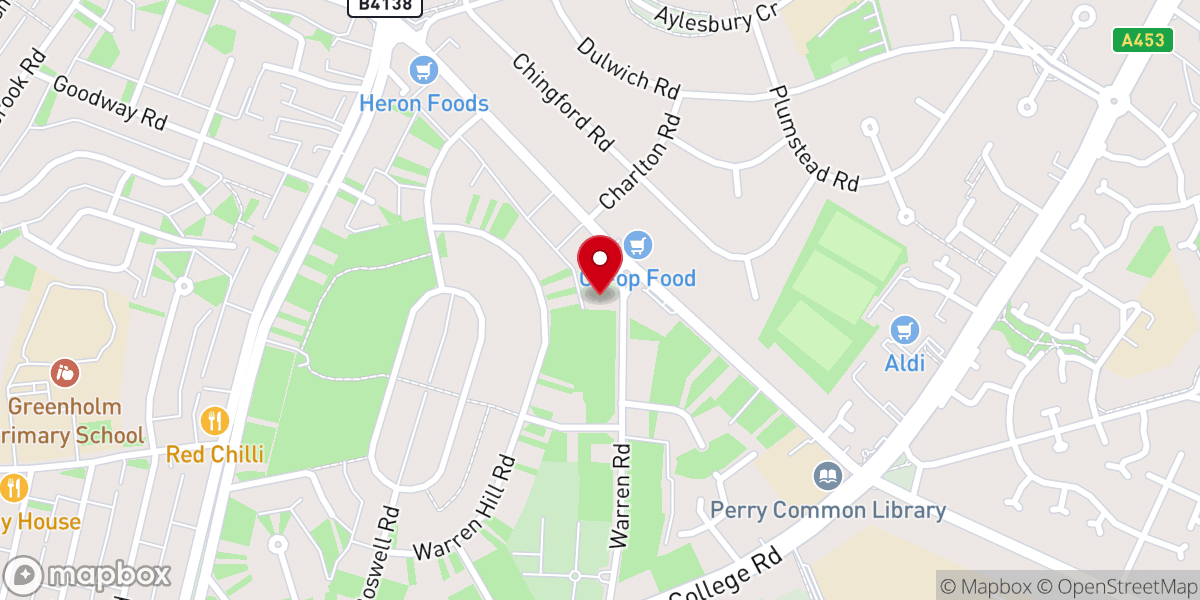 Map showing location of Elim Life Church