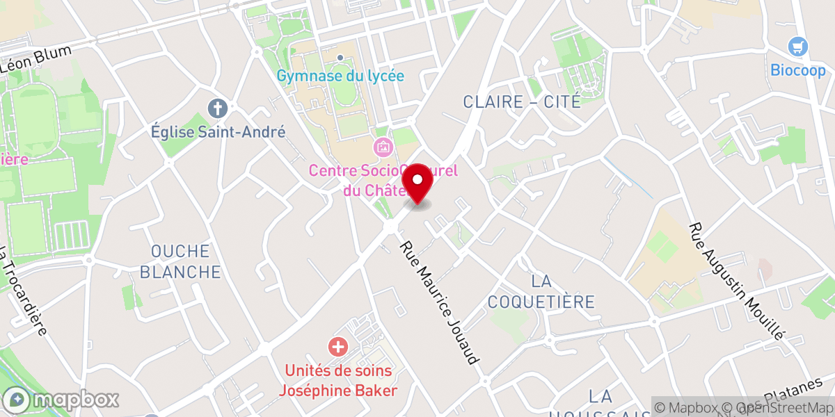 Map showing location of Assemblée de Dieu de Rezé