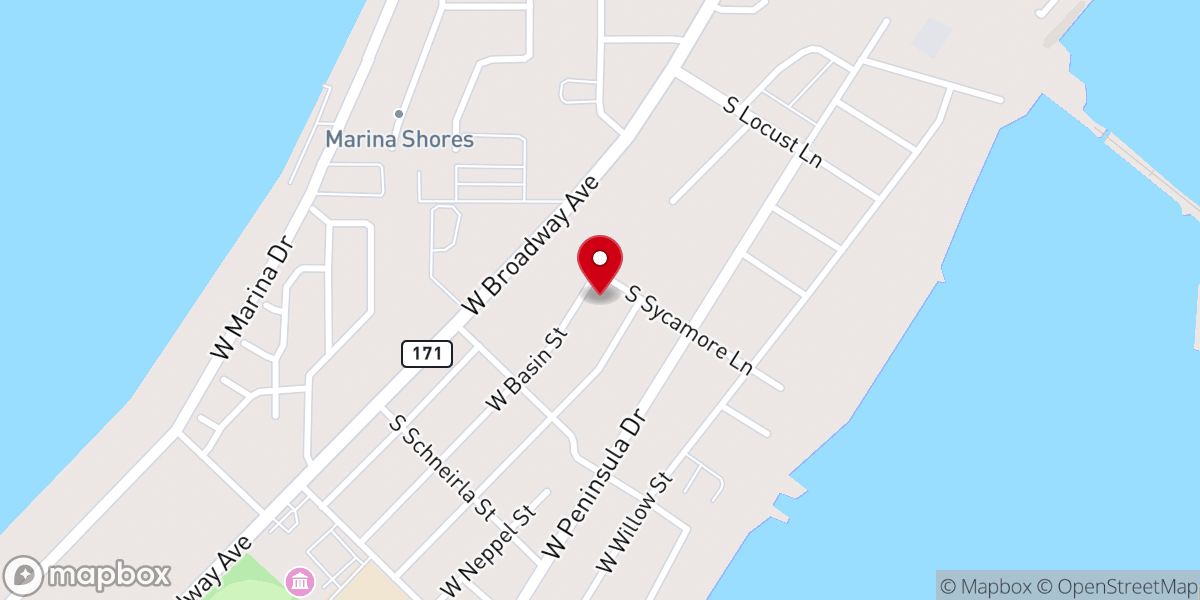 Map showing location of Galilee Missionary Baptist Church