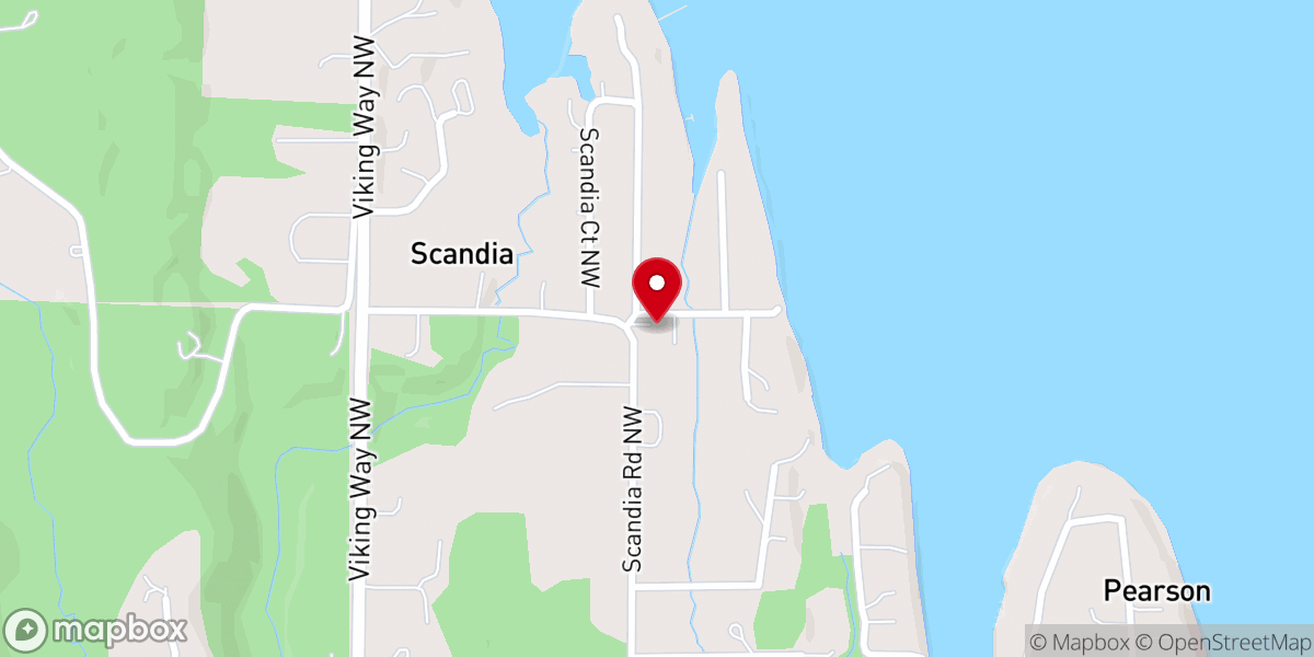 Map showing location of Scandia Bible Church