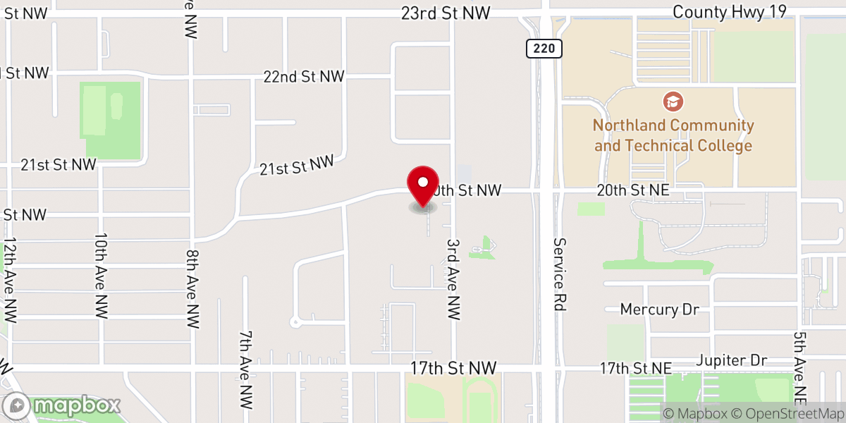 Map showing location of Christ the King Free Lutheran Church