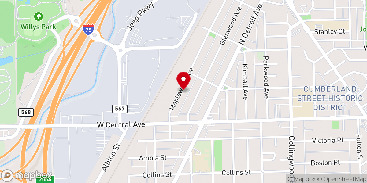 Map showing location of Holy Spirit Catholic Church