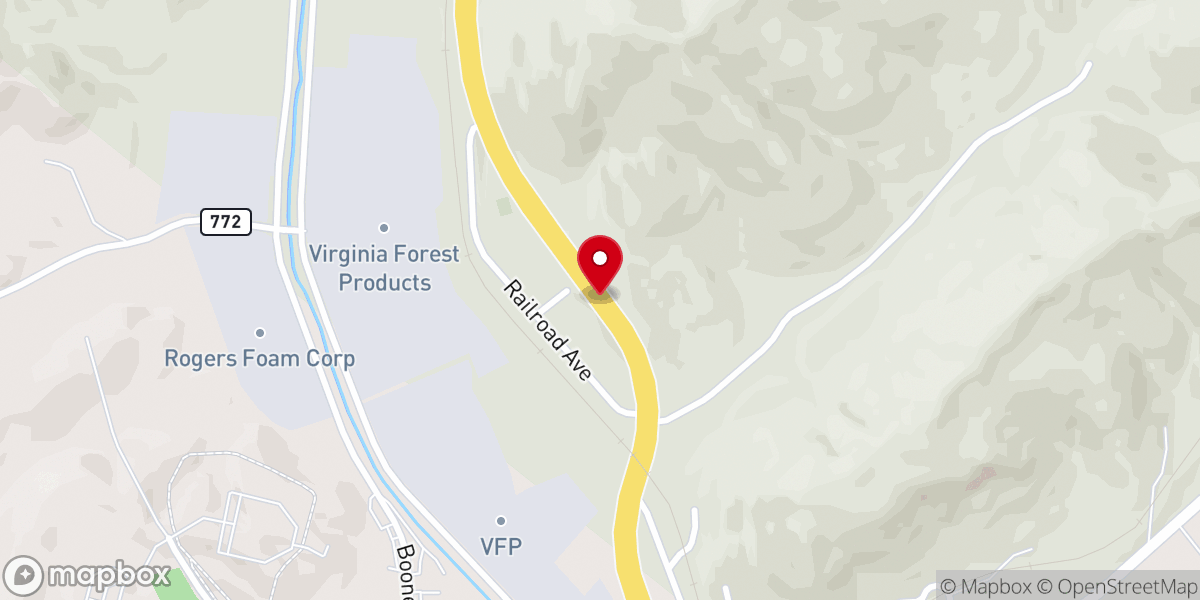 Map showing location of Duffield