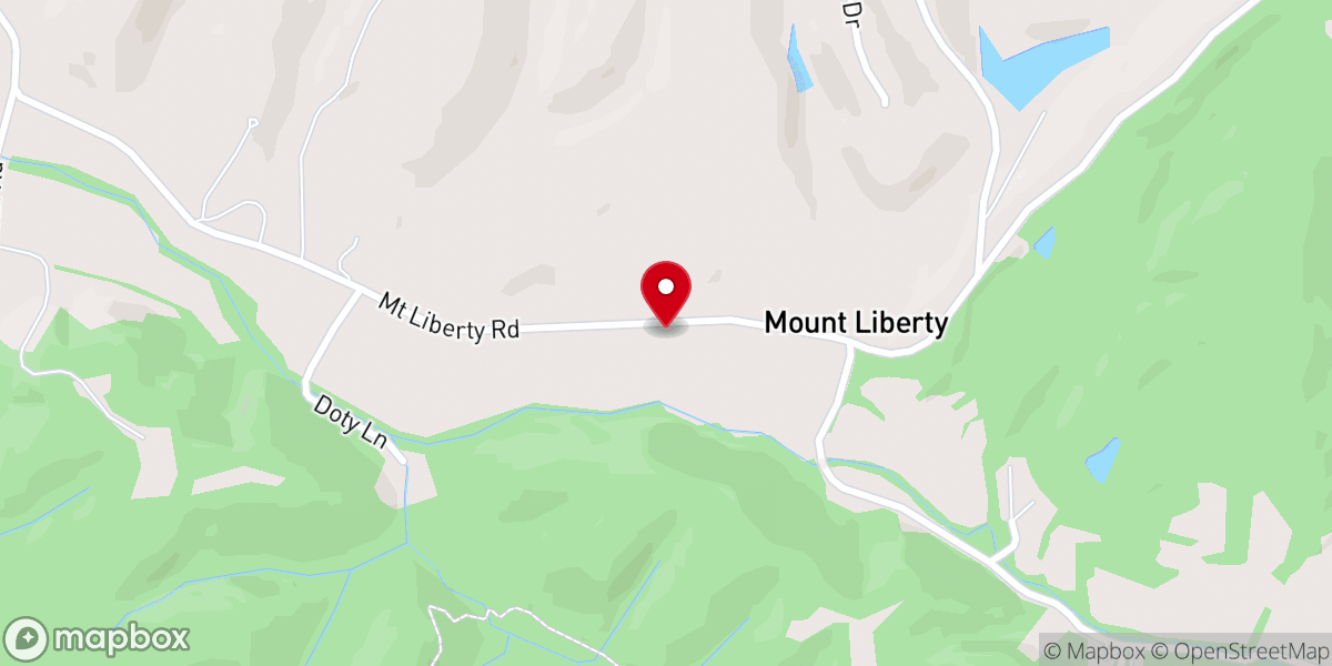 Map showing location of The Barn at Mount Liberty