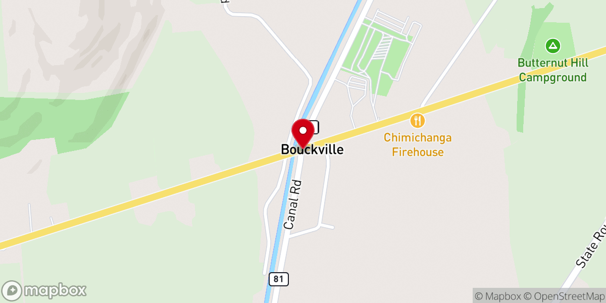 Map showing location of Bouckville Methodist Rectory