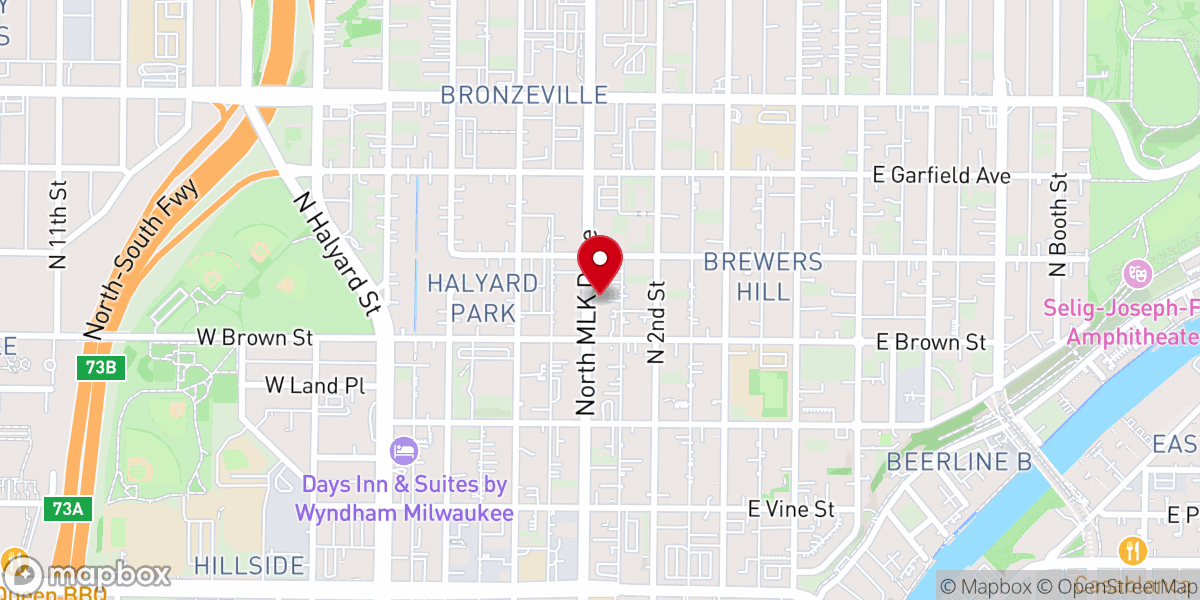 Map showing location of Rose Hill Missionary Baptist Church