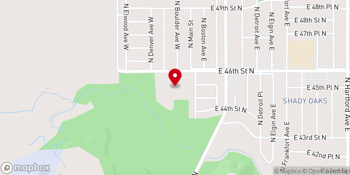 Map showing location of Tulsa Dream Center