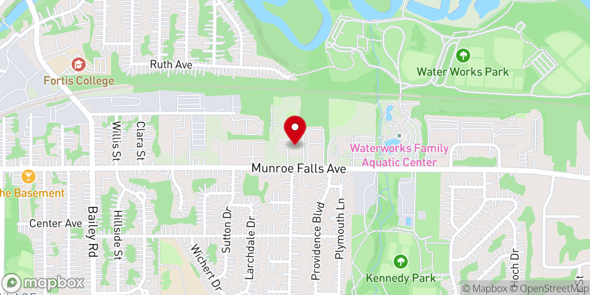 Map showing location of Apostolic Temple of Cuyahoga Falls
