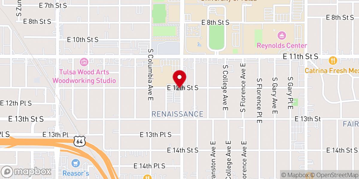 Map showing location of Audacity Church