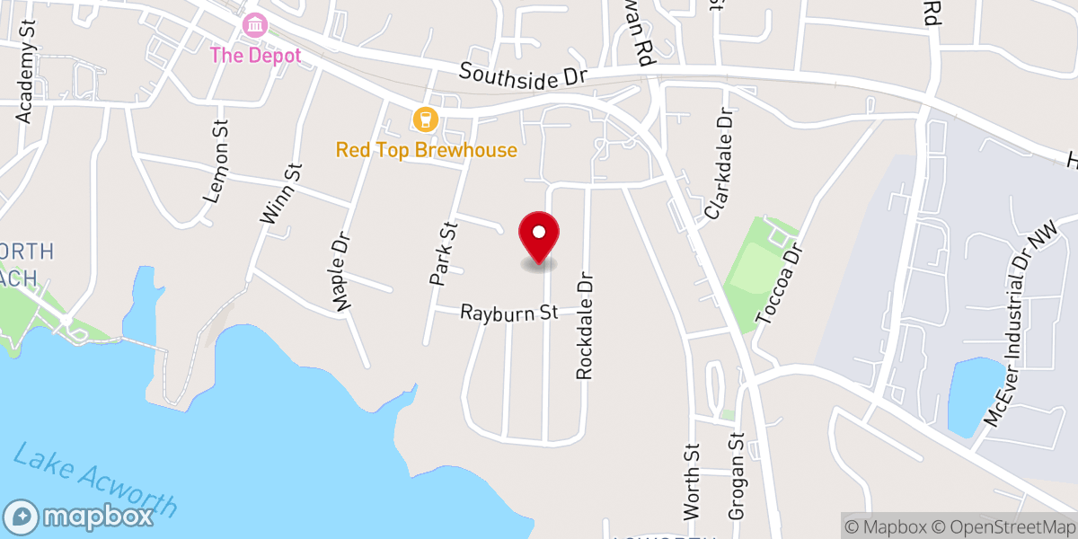 Map showing location of Providence Church