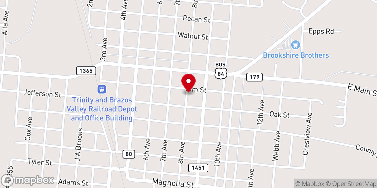 Map showing location of Eighth Avenue Baptist Church