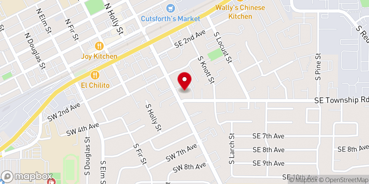 Map showing location of Bethany Evangelical Free Church