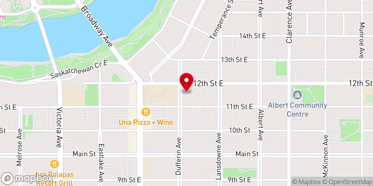 Map showing location of Emmanuel Anglican Church and The Refinery Arts and Spirit Centre