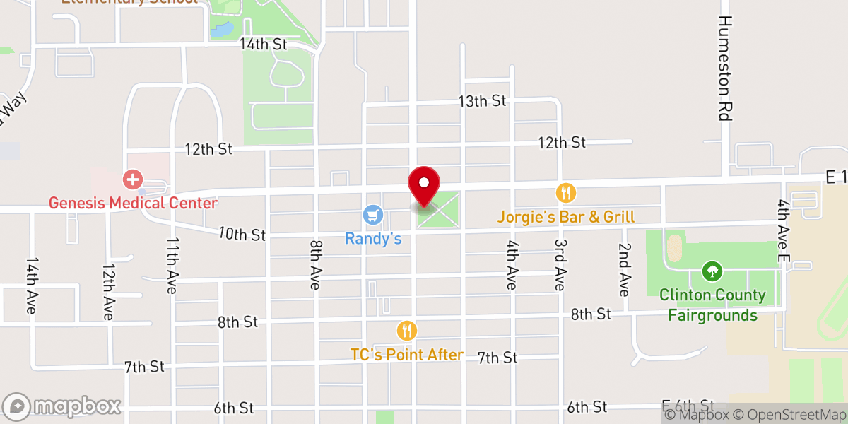 Map showing location of Dewitt Chamber & Development Company