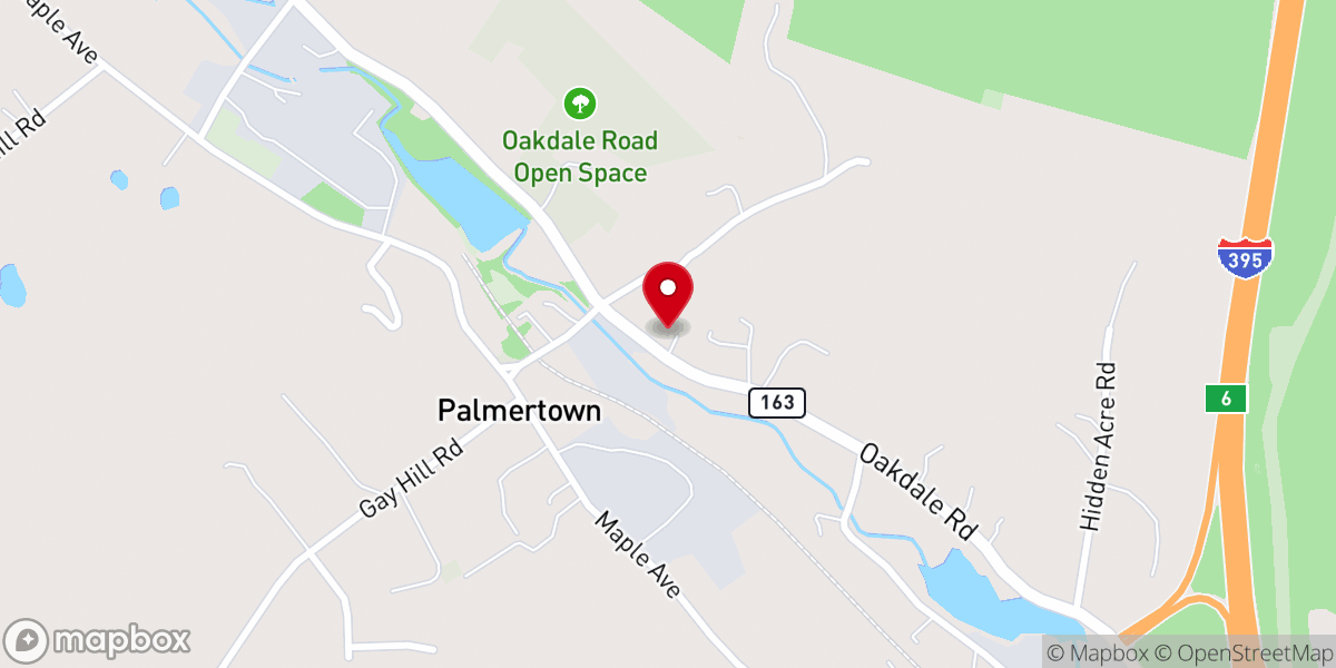 Map showing location of Montville Union Baptist Church