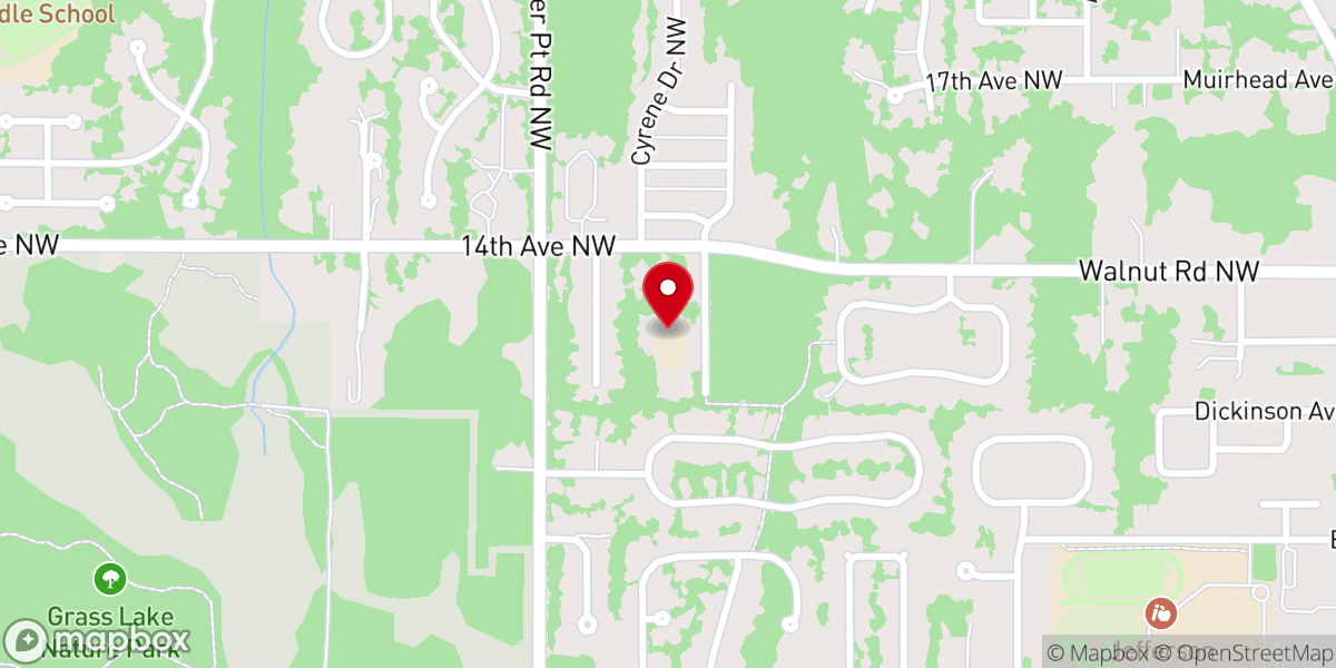 Map showing location of Sound City Church