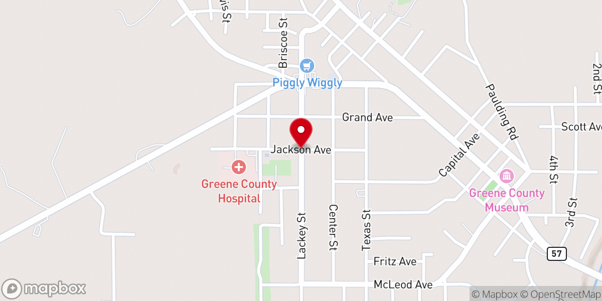 Map showing location of Holy Trinity Catholic Church
