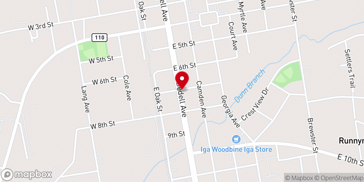 Map showing location of Clinch Chapel United Methodist