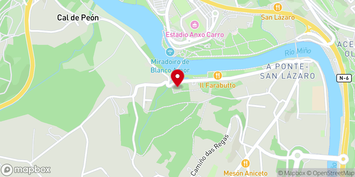 Map showing location of Cementerio de San Lázaro