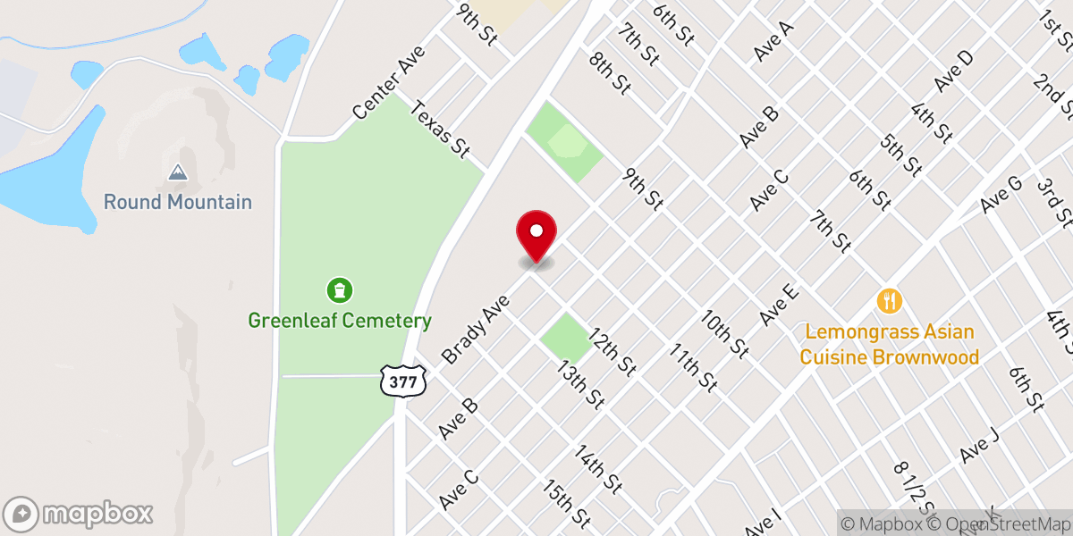 Map showing location of Fellowship Baptist Church