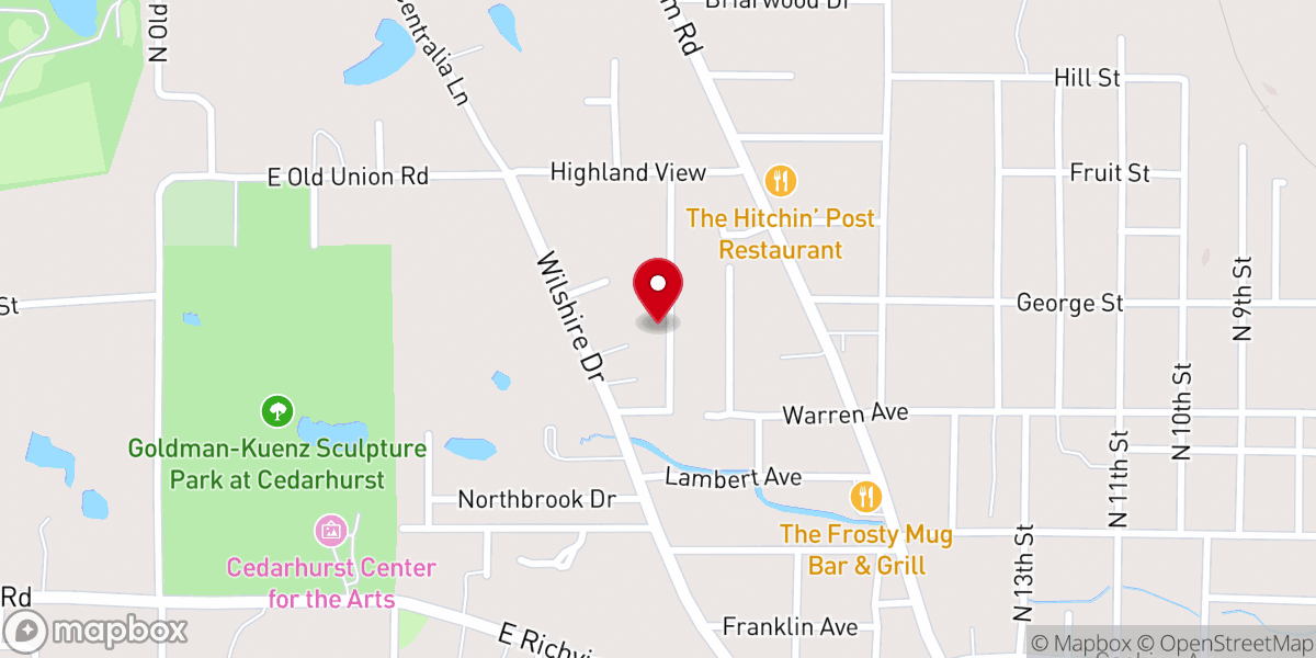 Map showing location of Grace Bible Church