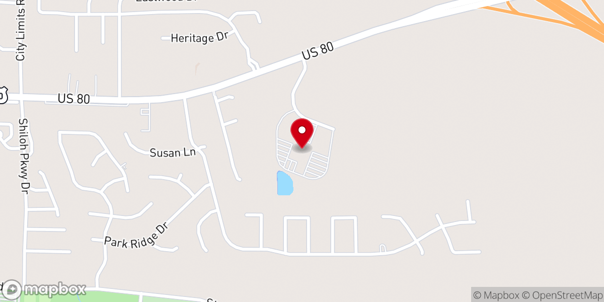 Map showing location of Brandon Baptist Church