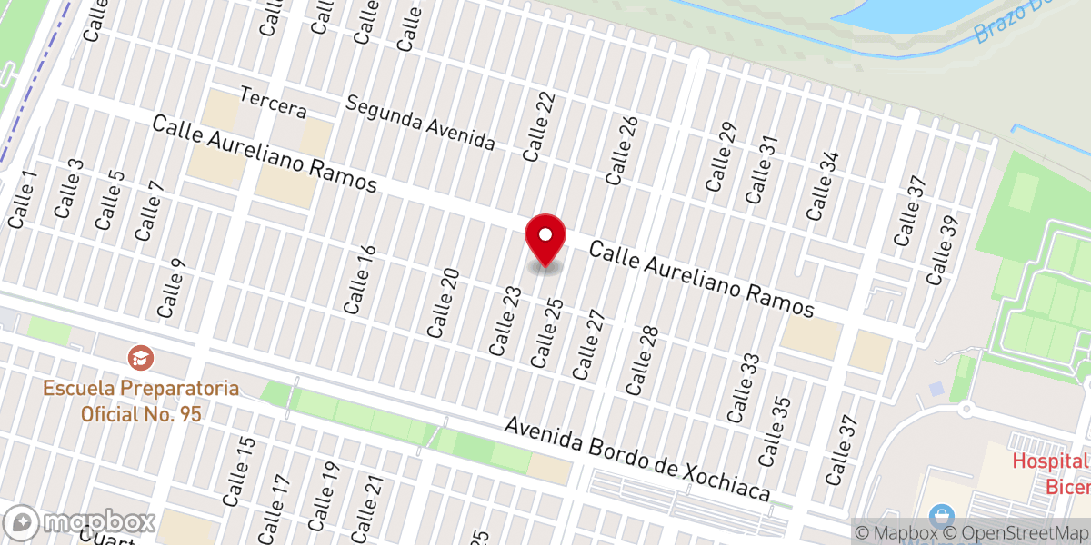 Map showing location of Iglesia Evangelista Getsemaní