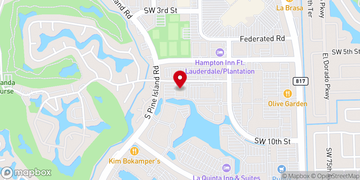 Map showing location of Crunch Fitness - Plantation