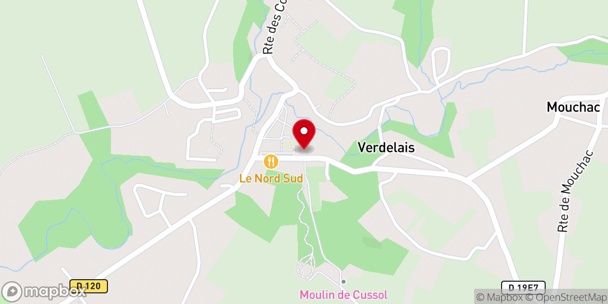 Map showing location of Sanctuaire Marial Notre-Dame de Verdelais