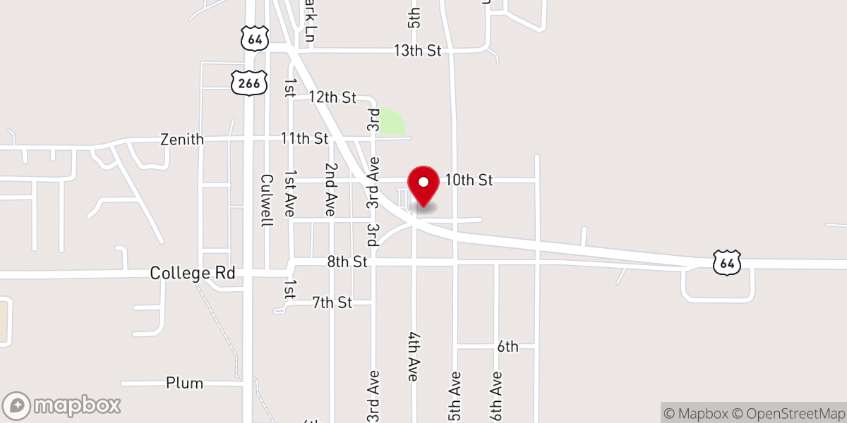 Map showing location of United Methodist Church