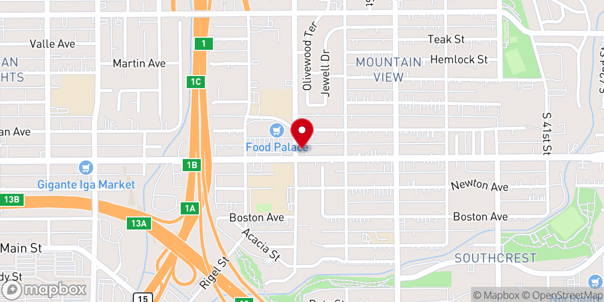 Map showing location of Community Baptist Church