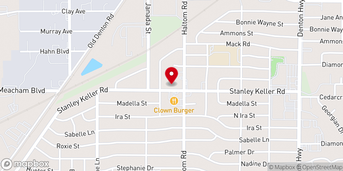 Map showing location of Haltom City Church-Nazarene