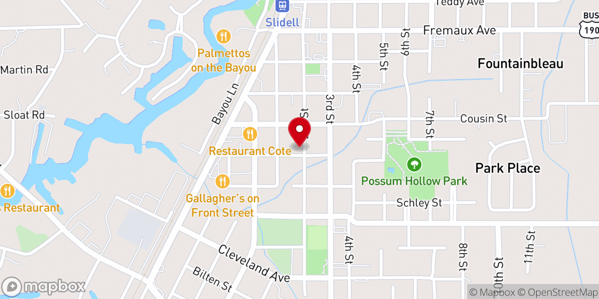 Map showing location of Camellia City Church