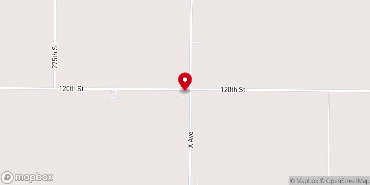Map showing location of Salem Welsh Presbyterian Church