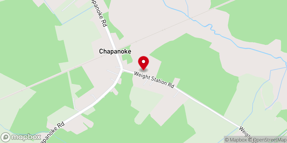 Map showing location of Porter's Chapel AME Zion
