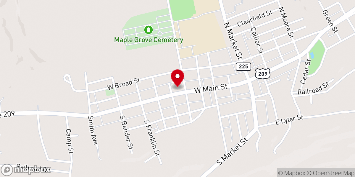 Map showing location of Salem Lutheran Church - NALC