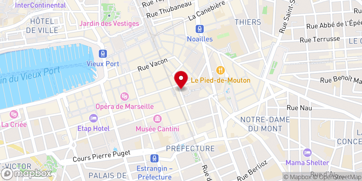 Map showing location of Paroisse de la Trinité Marseille