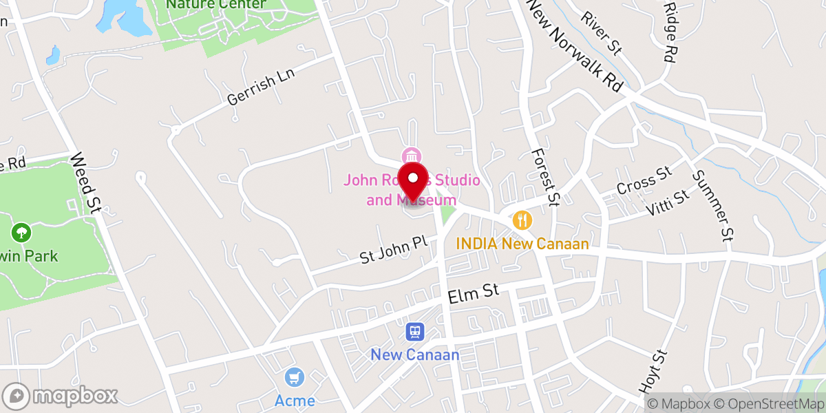 Map showing location of The Congregational Church of New Canaan
