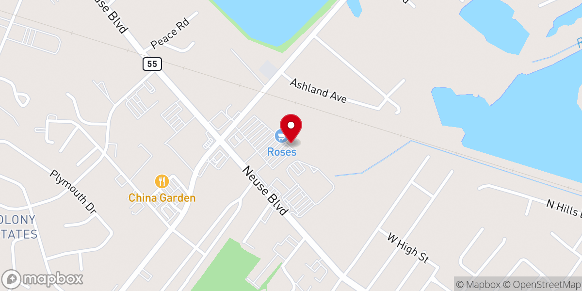 Map showing location of Port City Community Church-New Bern