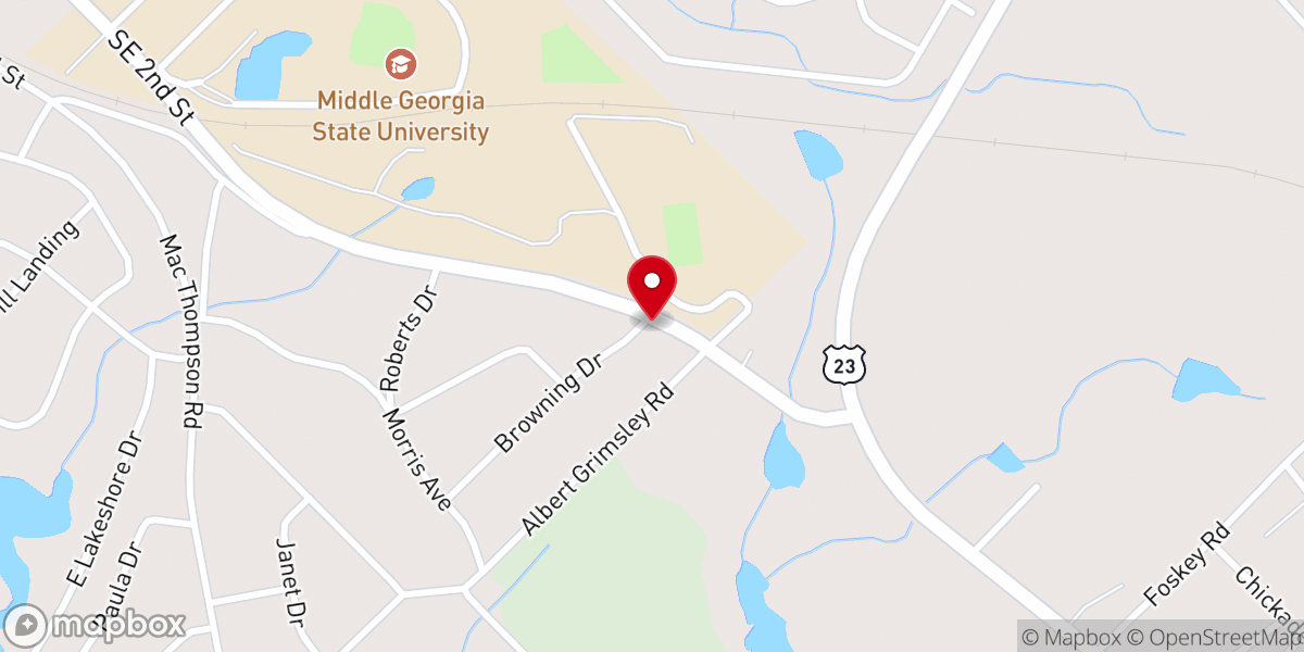 Map showing location of Church of Christ